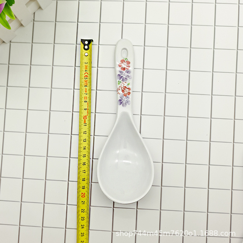 Imitation porcelain rice ladle melamine rice ladle plastic rice ladle white rice ladle rice ladle one yuan a piece Application Scenario