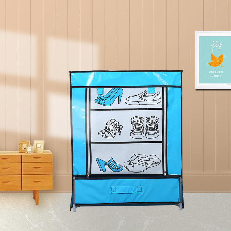 Factory direct can be disassembled simple shoe rack multi-layer iron art household storage and assembly shoe cabinet practical modern simple Specification drawing
