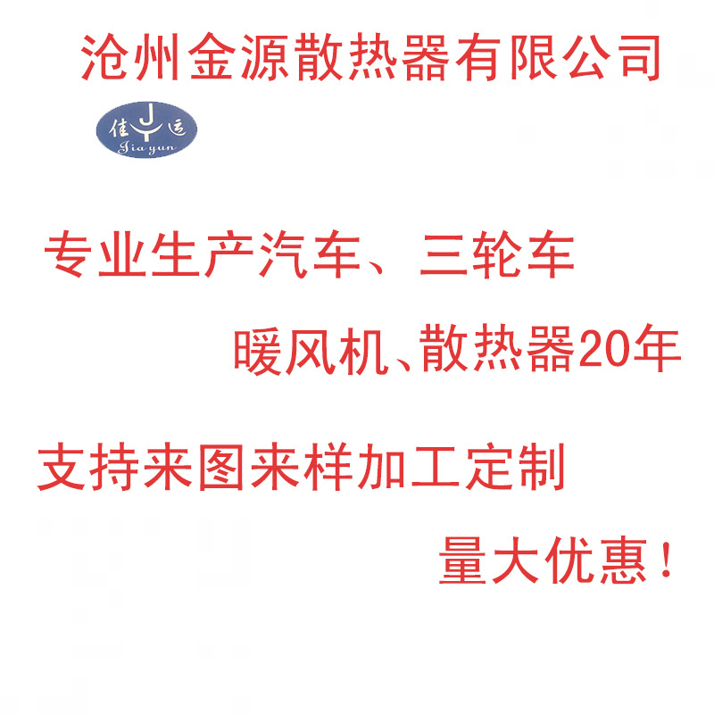隆鑫系列/电动车散热器/汽车散热器白底实物图