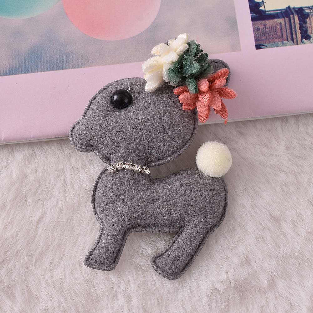 Ultrasonido en relieve versión coreana nuevo estilo de paño para niños cartoon deer headwear hairpin decoración Specification image