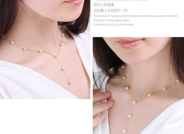 Fine Korean edition fashion sweet OL elegant pearl simple temperament necklace earrings bracelet set Application Scenario