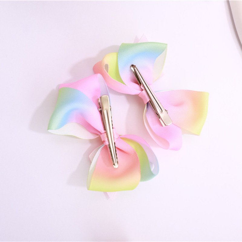 Cross-border e-commerce hot sales of European and American children hair accessories bow cute baby girl hairpin color go with everything details Picture