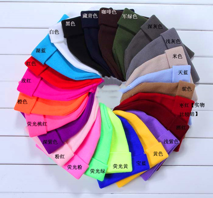 2023 Hip Hop Woolen Hats Hipster Men And Women Harajuku Fluorescent Hat Fall And Winter Candy Color Knitted Hat Factory Direct Sales Application Scenario