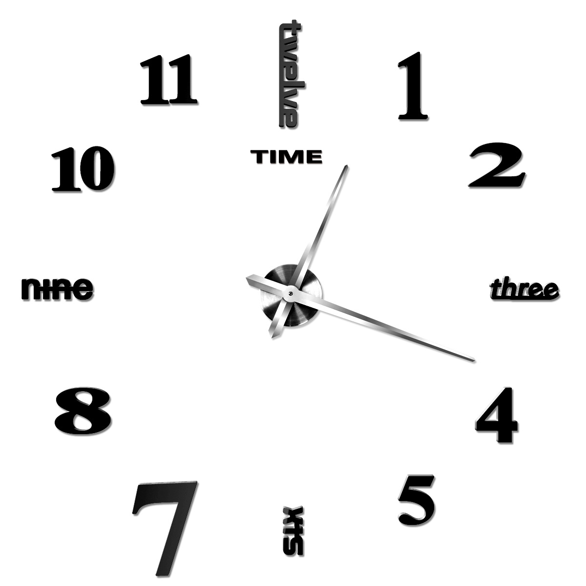 Factory Direct Sales Super Size Creative Wall Clock Diy Wall Clock Mirror Wall Clock Mirror Wall Clock Wall Clock Item Picture