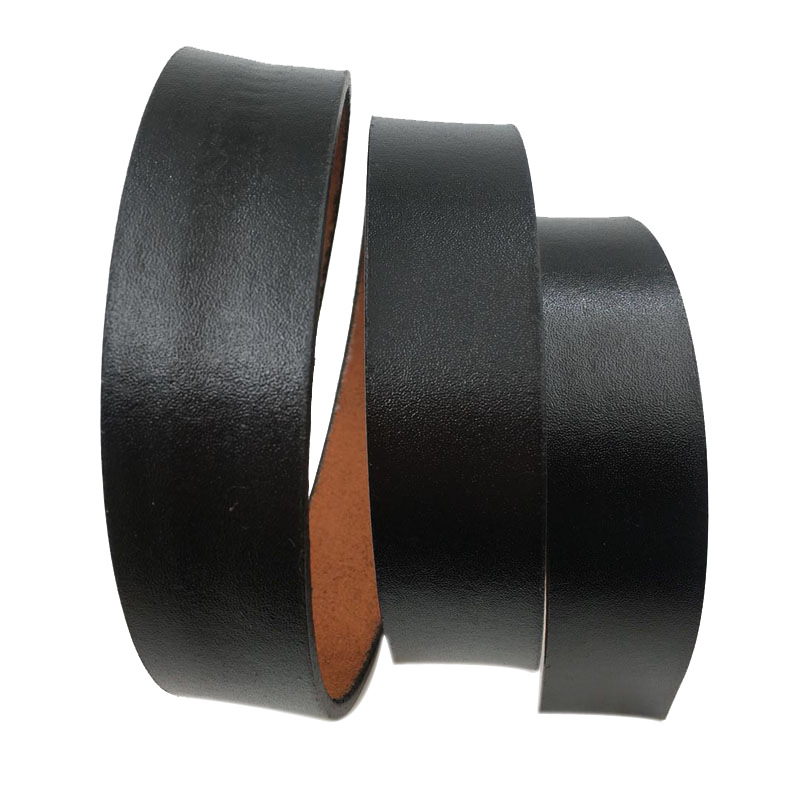 Douyin Hot Headless Two Layer Cowhide Automatic Edge Belt Teeth Card Slot Oil Edge Belt Factory Wholesale Item Picture