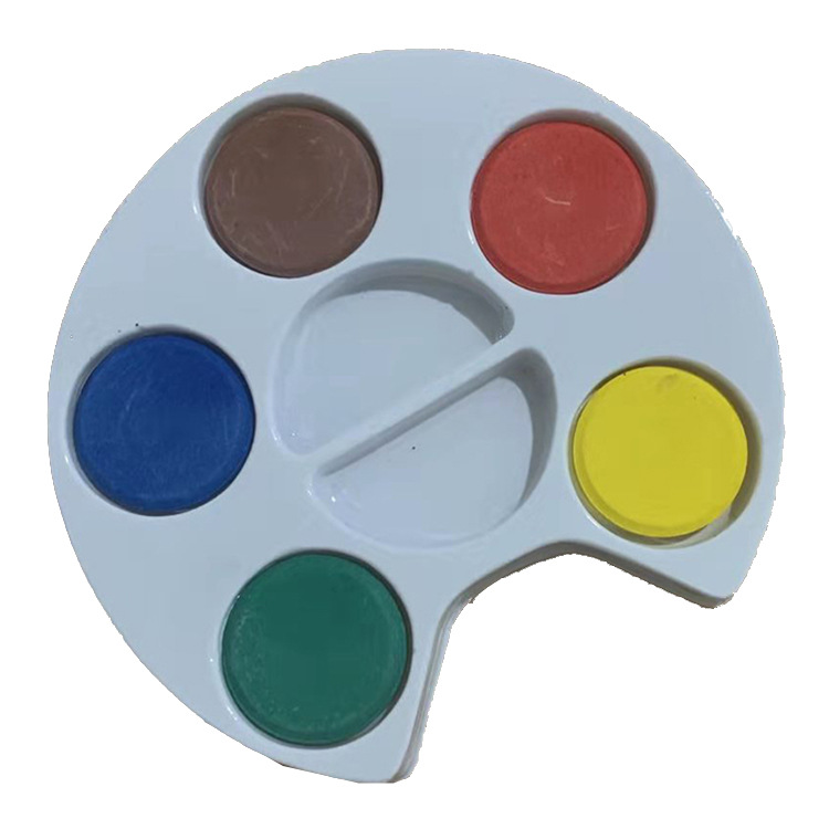 出口儿童经典调色盘水彩粉饼颜料21mm调色板调色碟