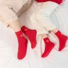 红袜子批发秋冬情侣大红袜中筒红袜男女喜庆结婚棉袜本命年福袜子