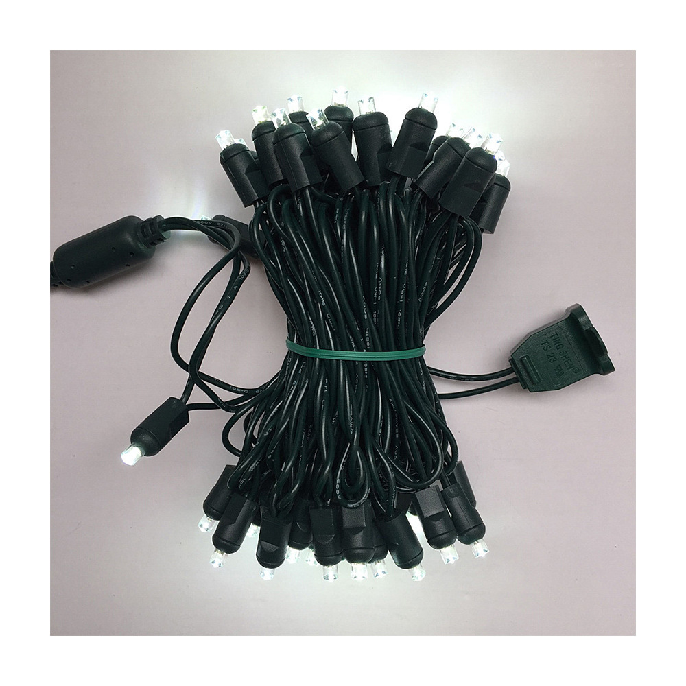 110V US standard light string UL injection molding outdoor waterproof Christmas light, 5mm injection molding holiday light string Item Picture