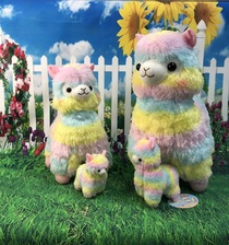 Alpaca rainbow sheep plush toy pendant pop doll claw machine doll