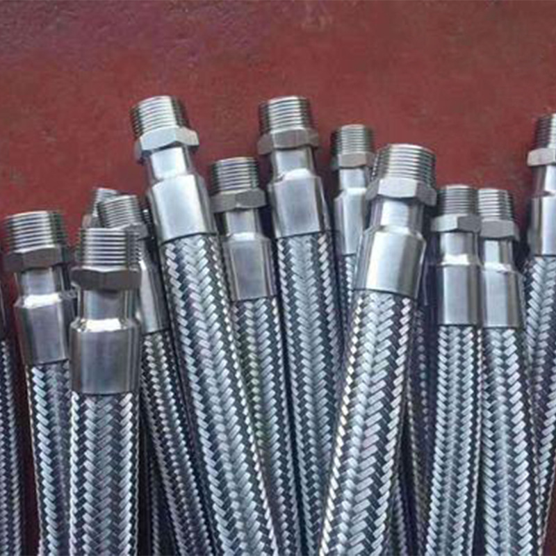 304 stainless steel metal hose, 4-inch, 6-inch corrugated pipe, high-temperature and high-pressure steam steel wire metal hose