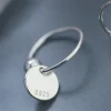 Ganjia Tongti S925 pure silver simple round piece earrings, elegant matte ear buckles, fashionable Hong Kong-style internet-famous ear rings details Picture