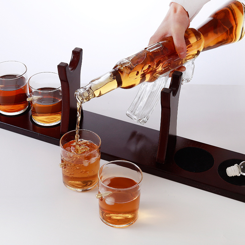 威士忌造型玻璃盛酒器 玻璃酒具套装 工艺酒瓶详情4