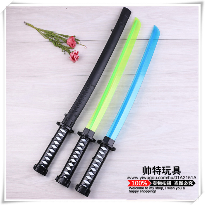 Children's Electronic Glowstick Sword Fluorescent Plastic Children's Toy Electronic Toy Plastic Knife With Sheath Specification drawing