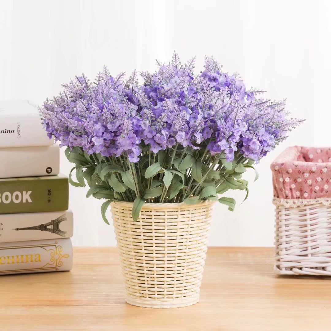 10 Provencal lavender artificial flowers for home decoration, artificial plants, potted green plants, wedding artificial flowers Specification image