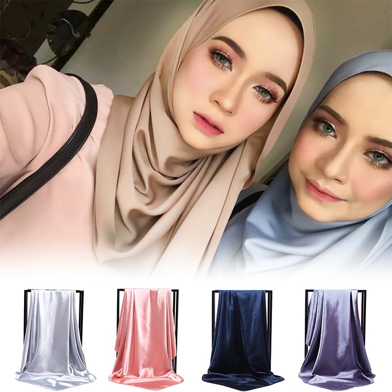Monochrome National Wind Scarf Solid Color Large Square Scarf 90Cm Braided Performance Scarf Travel Sunscreen Gauze Scarf