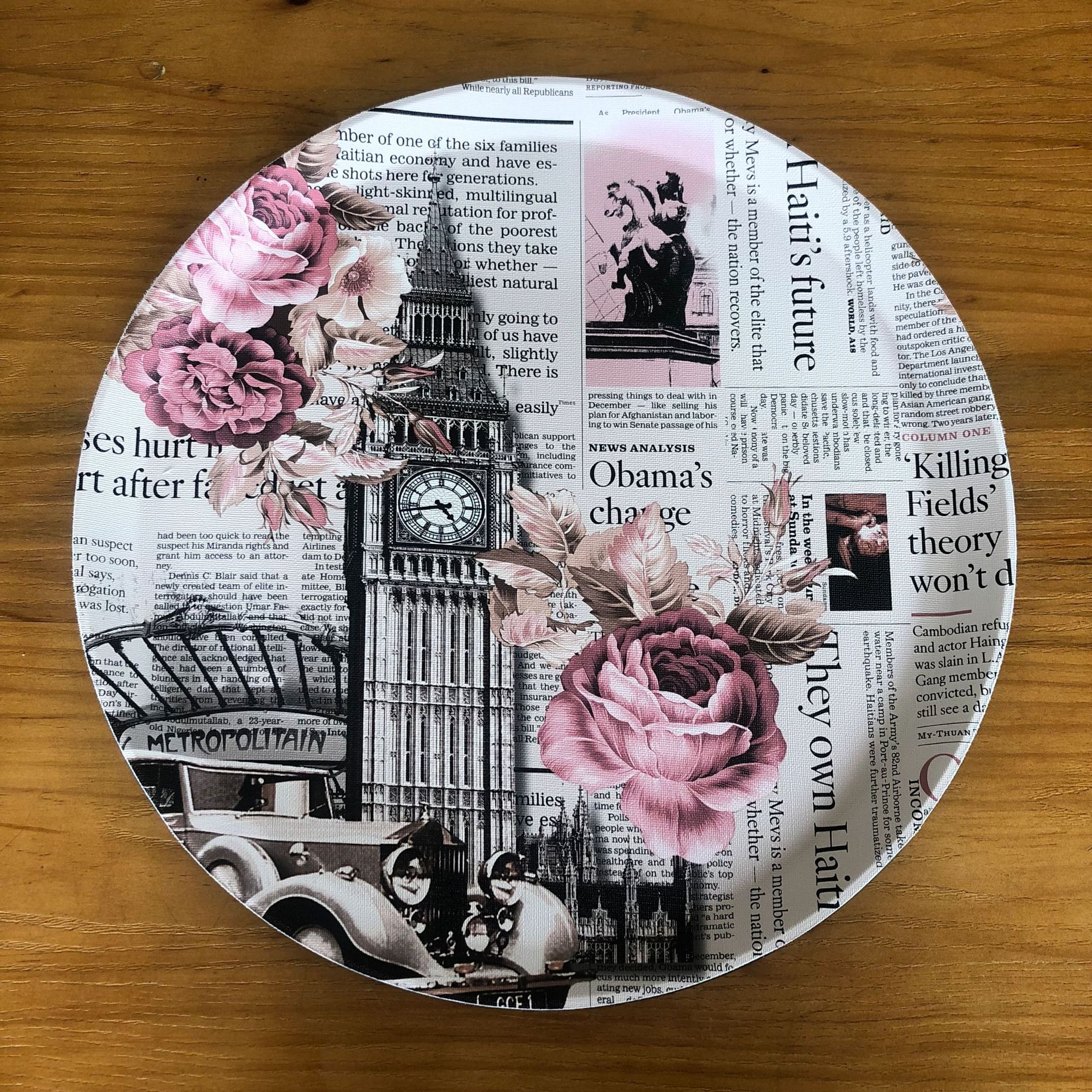 Manufacturers Wholesale European Style Round Hotel Non-Slip Tray Is Suitable For Restaurant Bar Teahouse Ktv Specification drawing