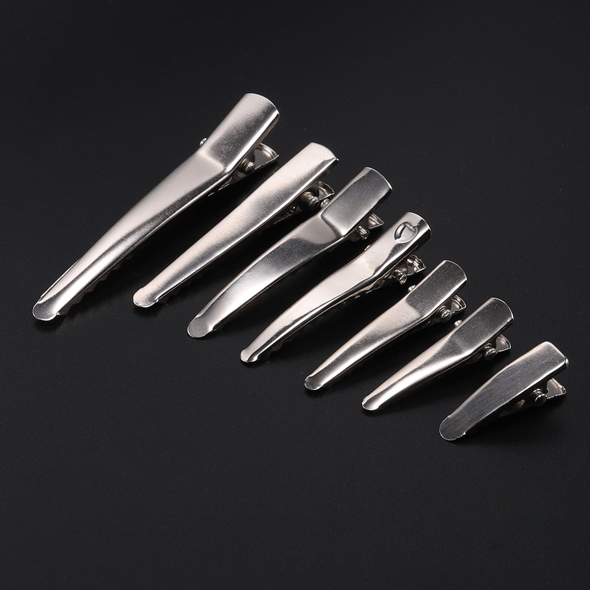 Flat Mouth Clip Needle Mouth Clip Duck Mouth Clip Korean Hairpin Accessories Jewelry Diy Hair Accessories Metal Plate Elastic Hairpin Specification drawing