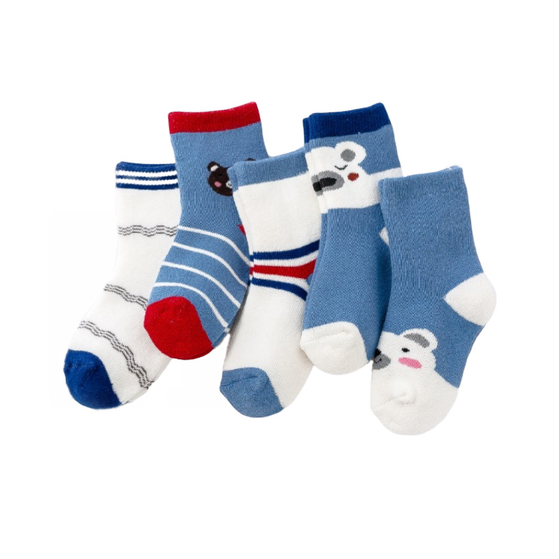 Otoño invierno nueva llegada nueva calcetines de peluche para niños engrosados 1-12 años niños y niñas calcetines de tubo medio suave caliente al por mayor details Picture