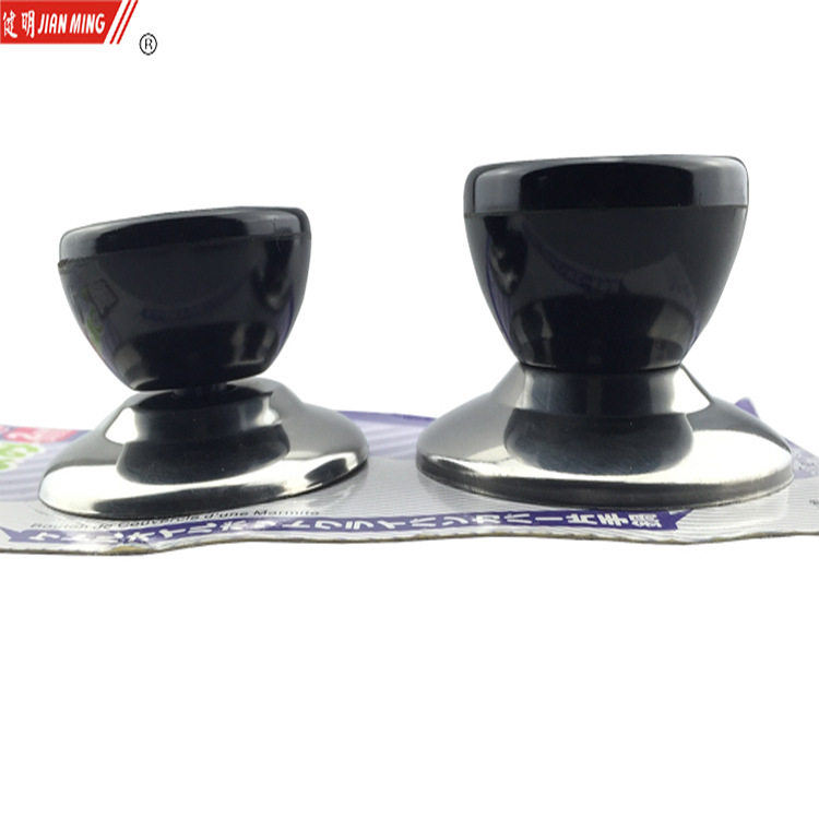 JM8057 Replaceable Pot Lid handle, Bakelite pot lid beads, Stainless Steel pot lid head accessories handle (2 pieces each) Item Picture