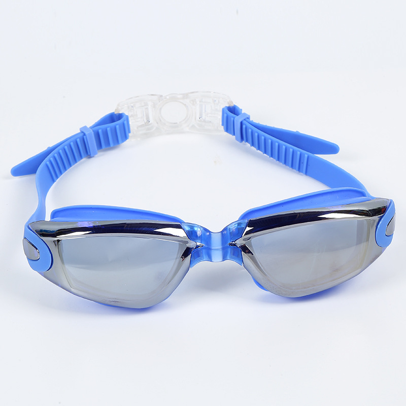 Water Wave Mink New One-Piece Earbuds Seven-Color Coated Swimming Glasses Anti-Fog Waterproof Silicone Swimming Glasses Application Scenario