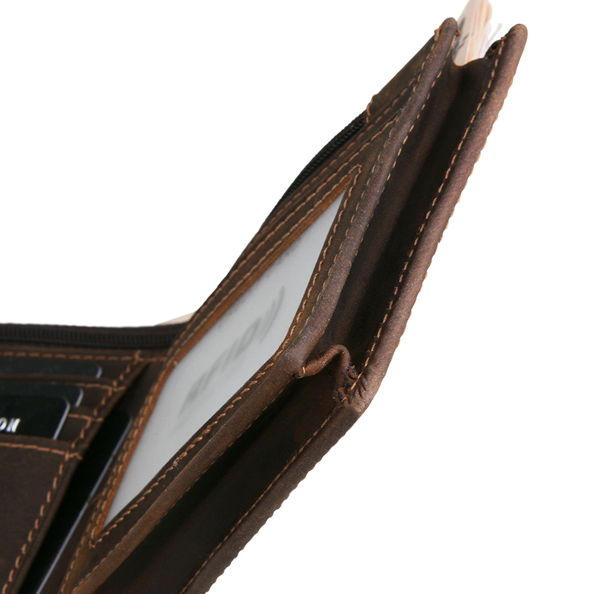 Hot Foreign Trade New Anti-Theft Brush Rfid Men's Wallet Leather Wallet Crazy Horse Leather Short Leisure Wallet Application Scenario