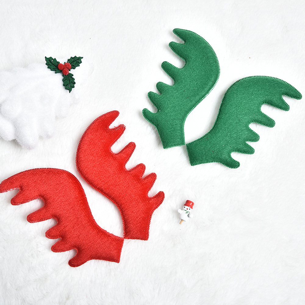 Ultrasonic Manufacturers Wholesale Christmas Headband Headwear Cute Mori Tie Antlers Can Be Customized Specification drawing