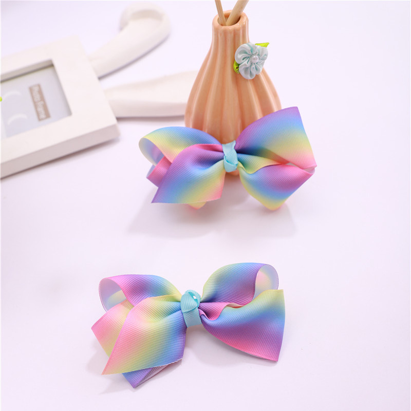 Cross-border e-commerce hot sales of European and American children hair accessories bow cute baby girl hairpin color go with everything full figure