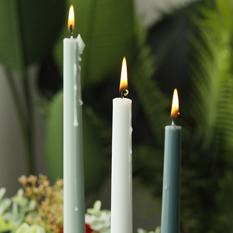 Nordic Morandi Long Pole Aromatherapy Candle Sweet Wedding Accompaniment Banquet Candlelight Dinner Long Pole Wax With Gradient Color (Price Negotiable) full figure