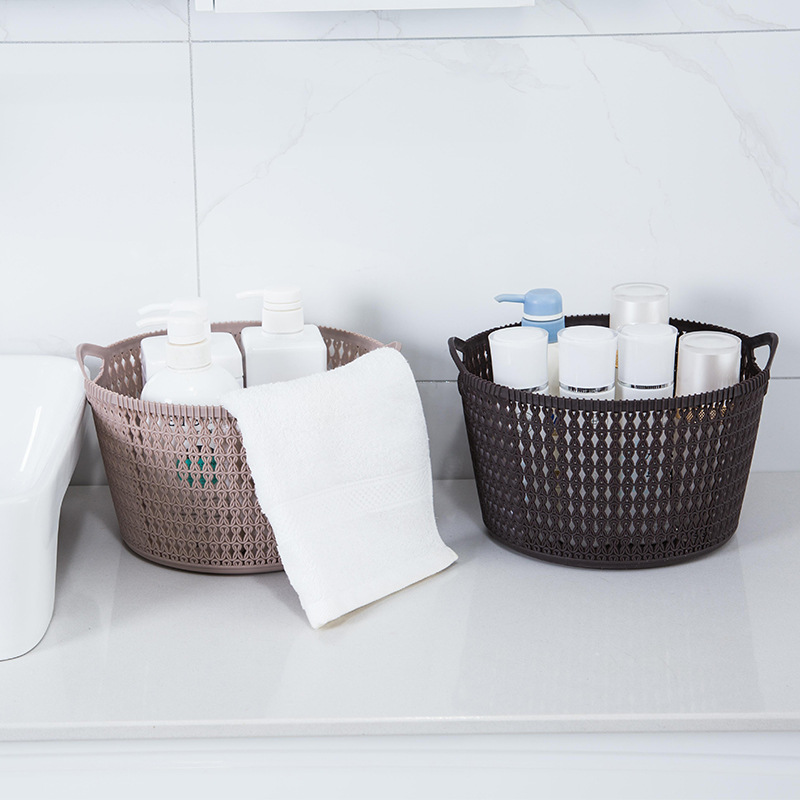 Manufacturers Wholesale Hollow Rattan Storage Basket Sundries Storage Box With Cover Household Multifunctional Underwear Storage Specification drawing