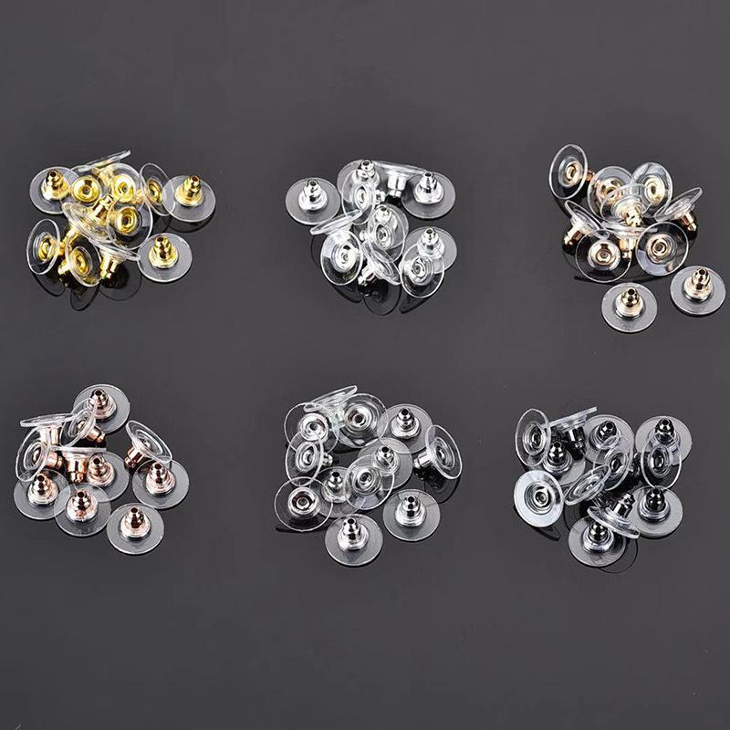 Diy Ear Accessories Frisbee Saucer Color Retaining Copper Electroplating Accessories Ear Studs Bullet Film Ear Plugs details Picture