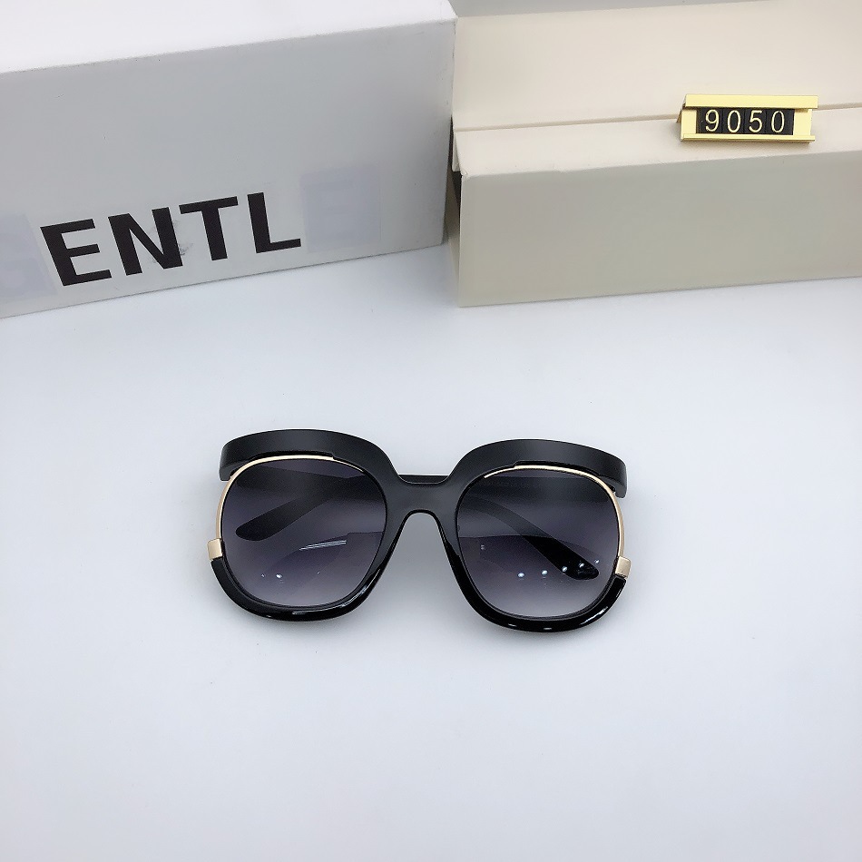 New fashionable and trendy sunglasses, round-framed cross-border bestsellers, women's sunglasses, versatile color-blocking glasses 9051 Specification image