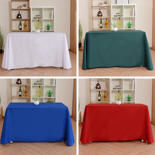 Hotel tablecloths, conference tablecloths, table skirts, satin, smooth surface, rectangular, square, solid color, banquet tablecloths, navy blue, thickened pic 2