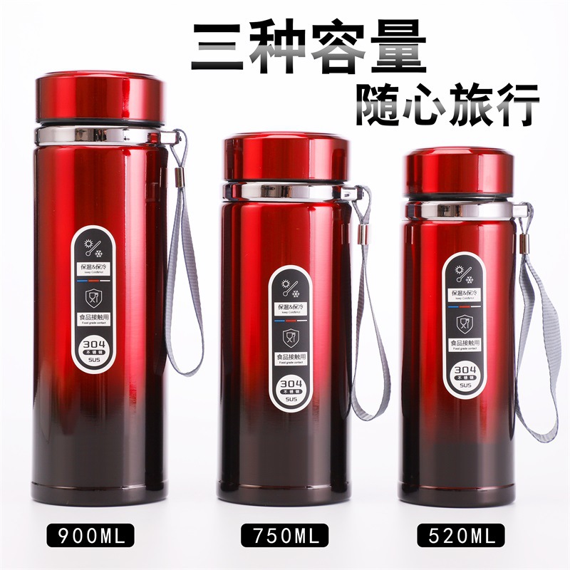 304 Stainless Steel Thermos Cup Large Capacity High Efficiency Insulation Sling Cup Custom Vacuum Straight Insulated Water Cup Wholesale Item Picture