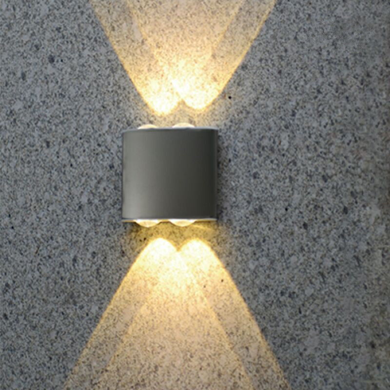 Dual-head bidirectional LED wall lamp, outdoor wall lamp, waterproof, creative, modern aluminum wall lamp, landscape courtyard