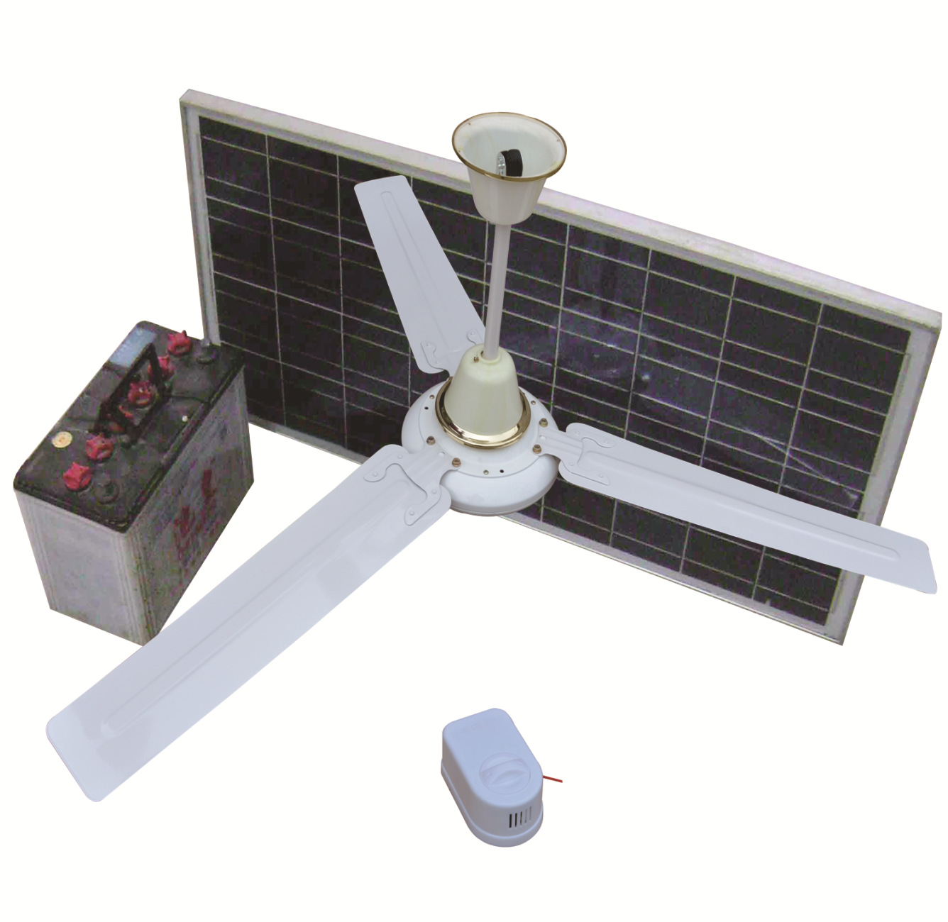 12V solar 56 "emergency DC ceiling fan