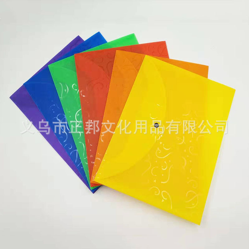 Factory direct sales of office storage PP color chrysanthemum pattern file bags, archive iron snap bags FC wholesale customization with free shipping Application Scenario