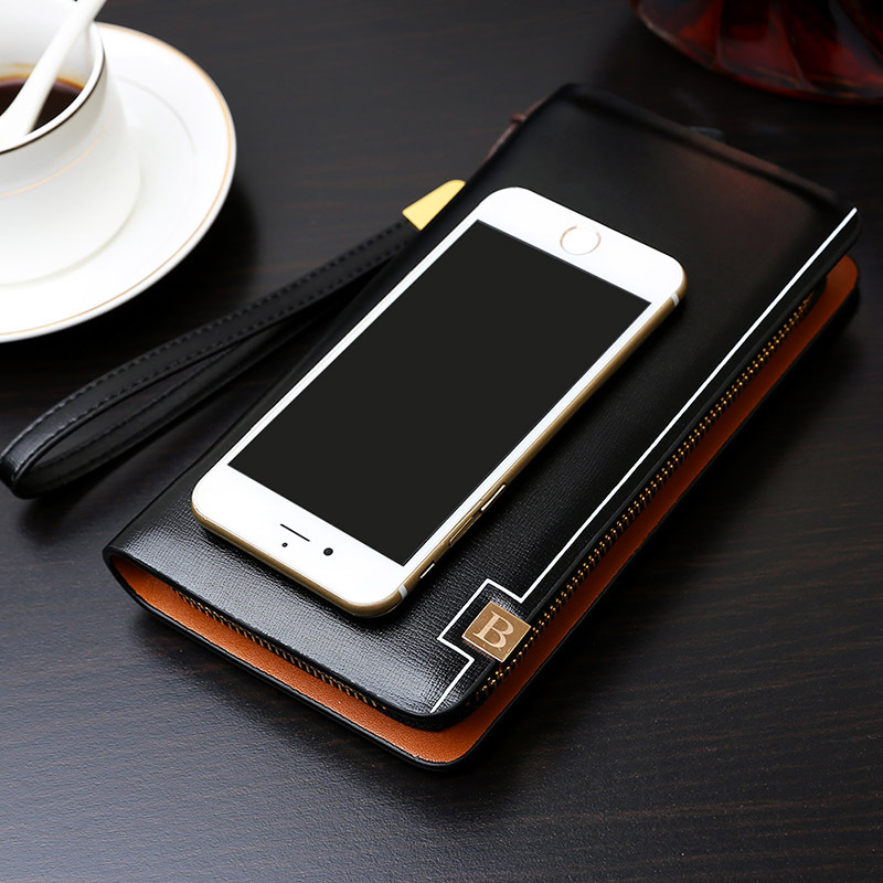 Cross-Border New Korean Wallet Male Single Zipper Handbag Multi-Functional Male Bag Mobile Phone Bag Spot Manufacturers Wholesale details Picture