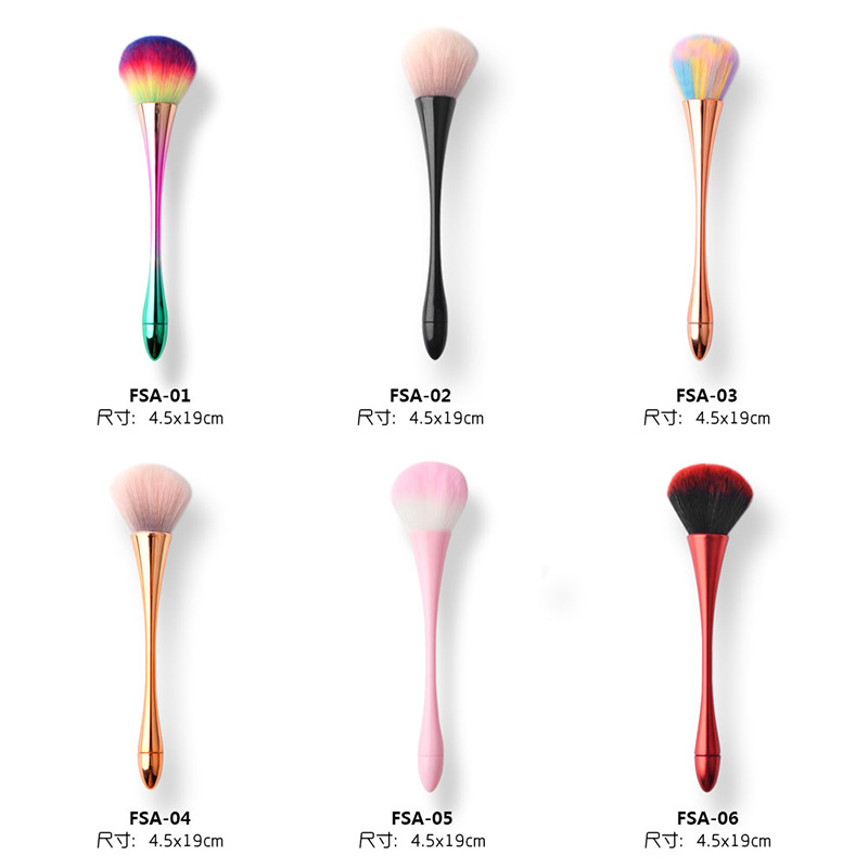Cross-border nail art dust brush, Little Waist makeup brush, Internet celebrity brush, nail art brush, dust brush, blush brush, loose brush, shanilak Specification image