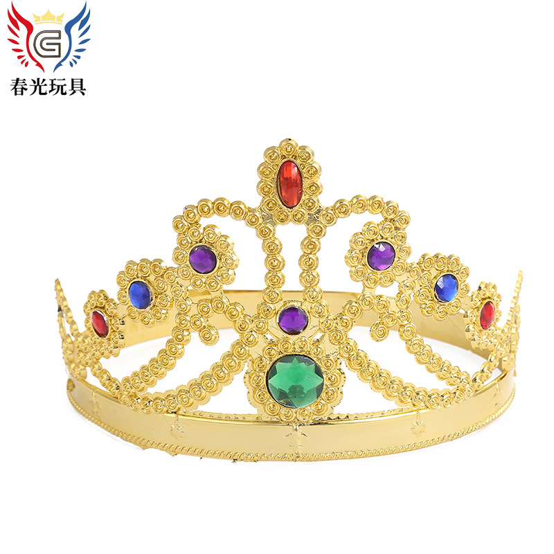 Halloween Princess Crown Birthday Party Girl Birthday Crown Performance Props Plastic Crown Wholesale Item Picture