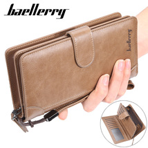 baellerry男士钱包商务多卡位中长款手拿包大容量搭扣拉链手抓包