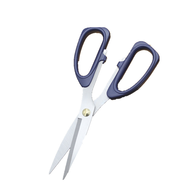 The D-16 scissors are made of stainless steel and are blue scissors for household use and daily necessities Item Picture