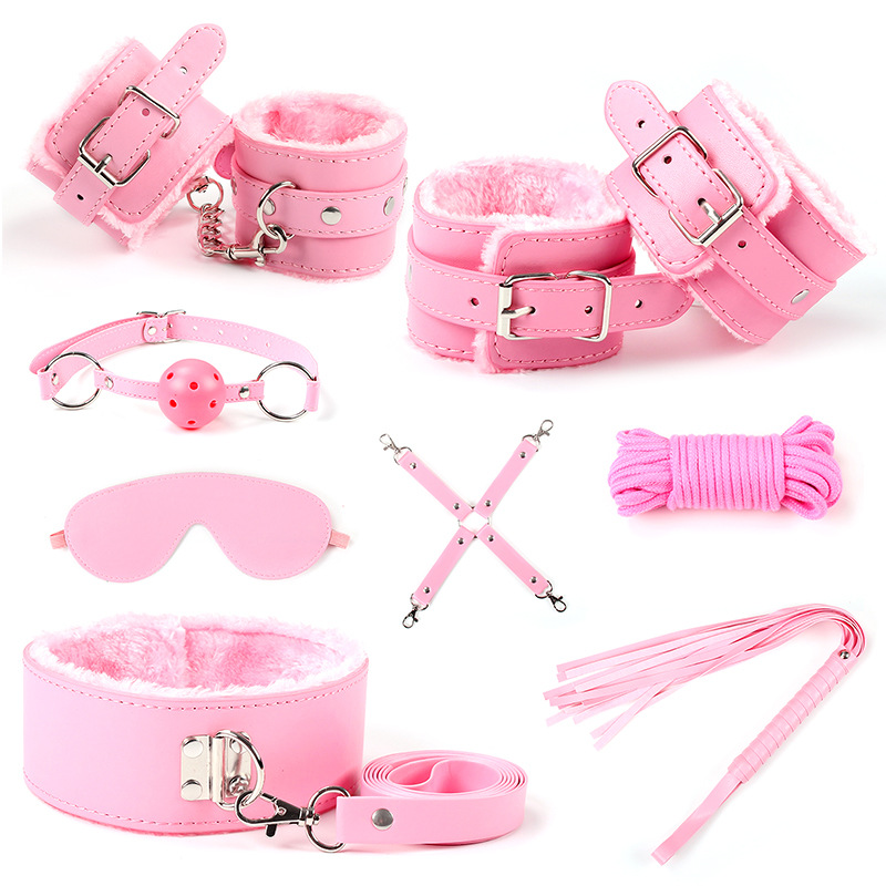Adult sex toys Alternative toys 8-piece sm flirting props binding 8-piece set alternative torture sex toys sex underwear details Picture