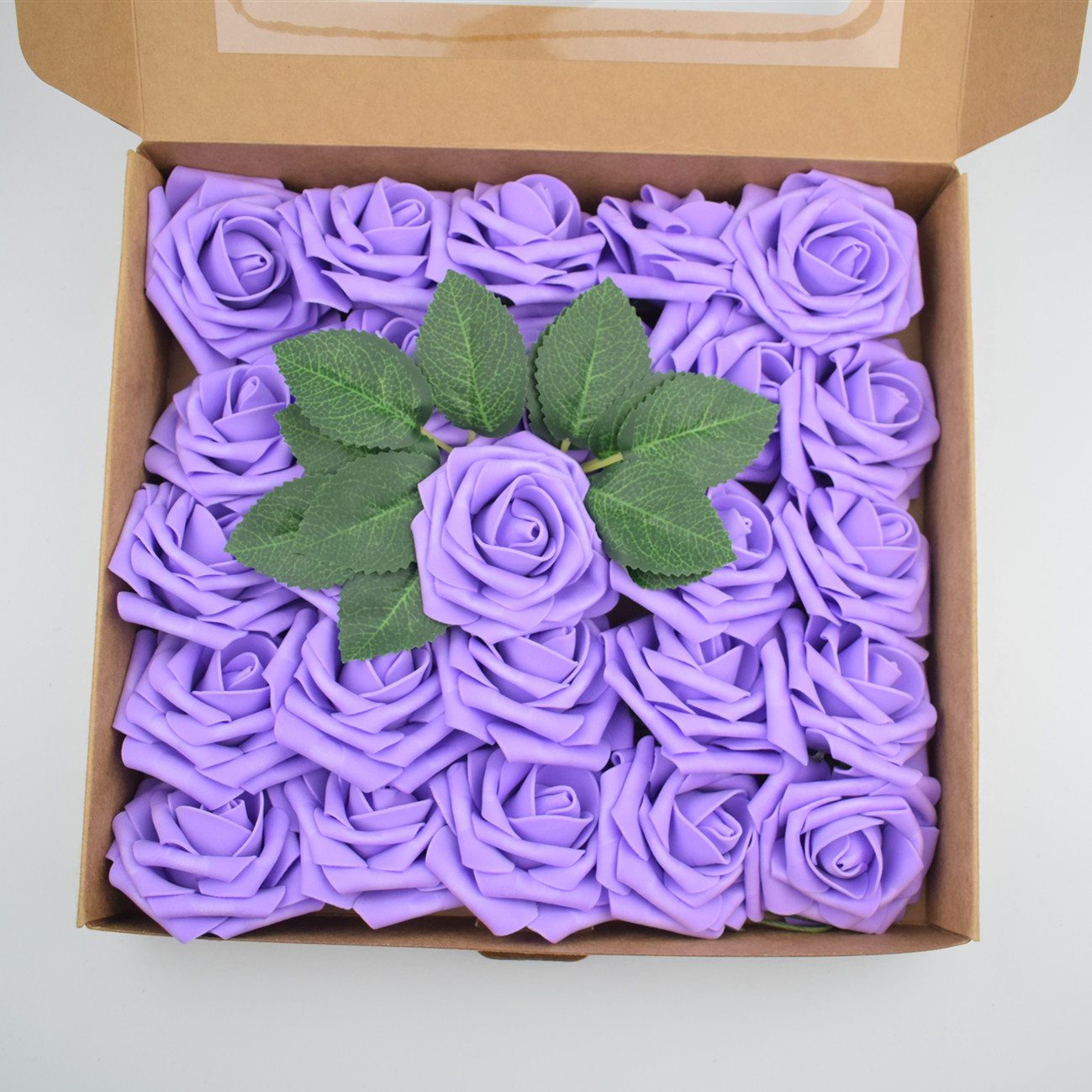 8cm Wedding Valentine's Day diy artificial flower bouquet gift box, 50 artificial roses in PE foam box details Picture