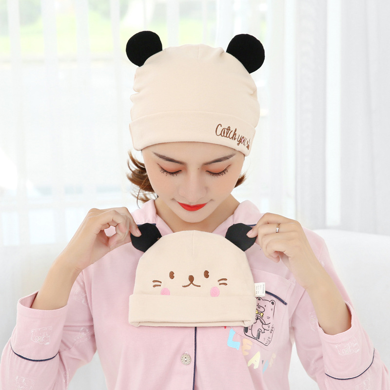 Autumn and winter maternity caps, baby caps, baby scarves, three-piece sets, parent-child sets, maternity caps, baby caps Specification image