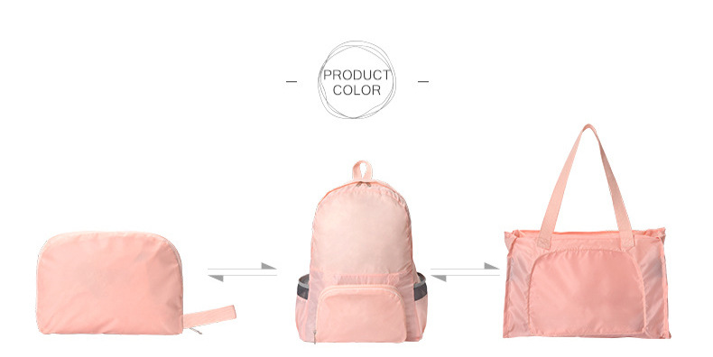 Wholesale of printed outdoor sports waterproof casual backpacks, travel folding dual-purpose backpacks, business gift storage bags pic 6