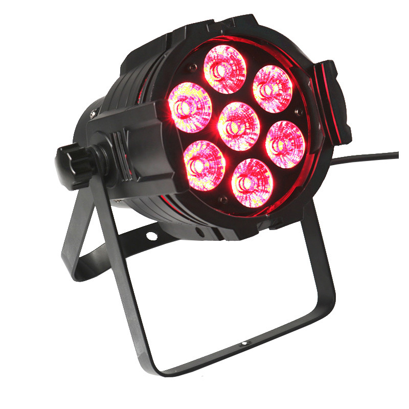 7 outdoor waterproof par lamps, full-color high-brightness LED small cast aluminum PAR lamps, bar and KTV performance atmosphere dyed lamps, dance table lamps Item Picture