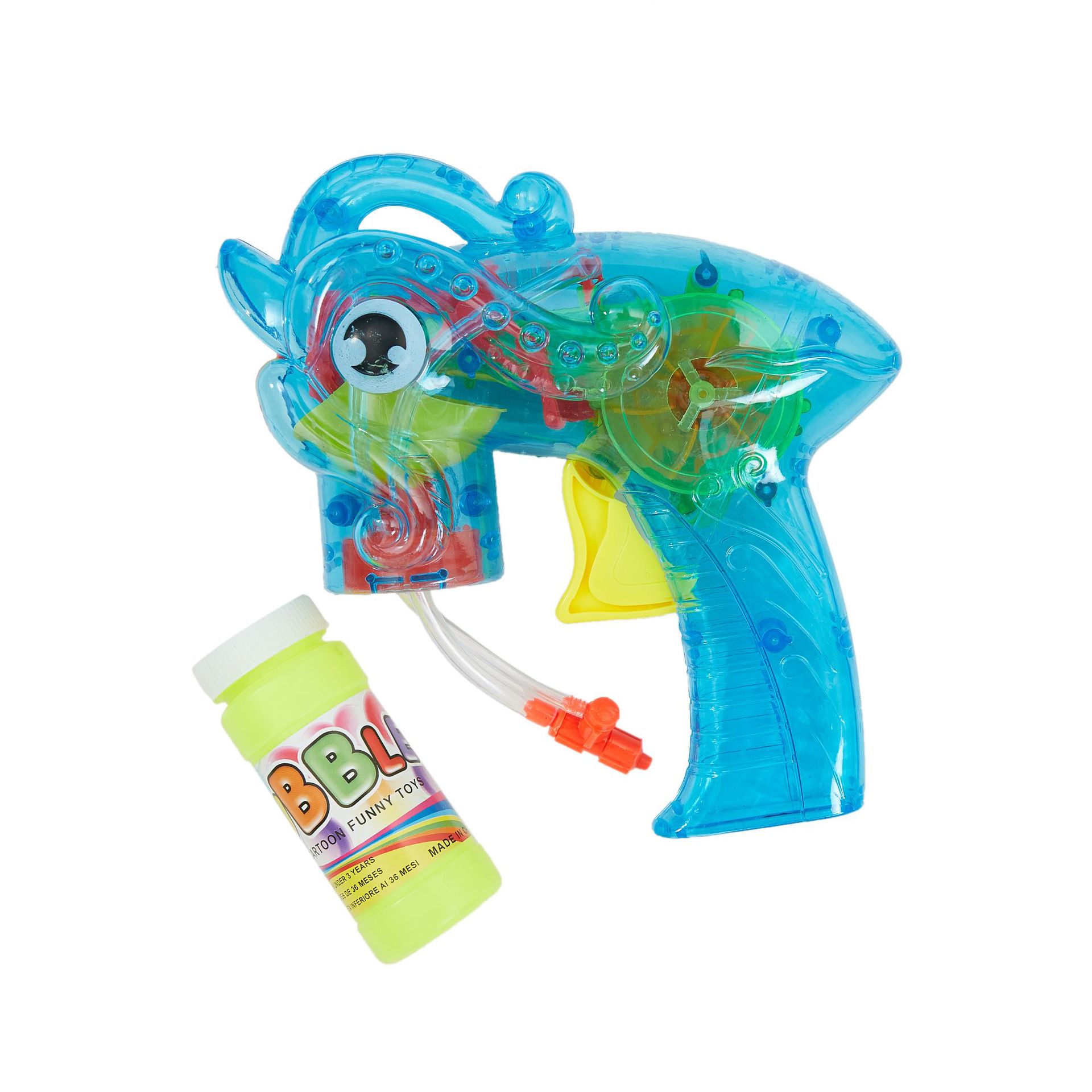 Children's inertial transparent light octopus bubble gun, fully automatic foreign trade cross-border anti-drop street stall night market supply Specification image