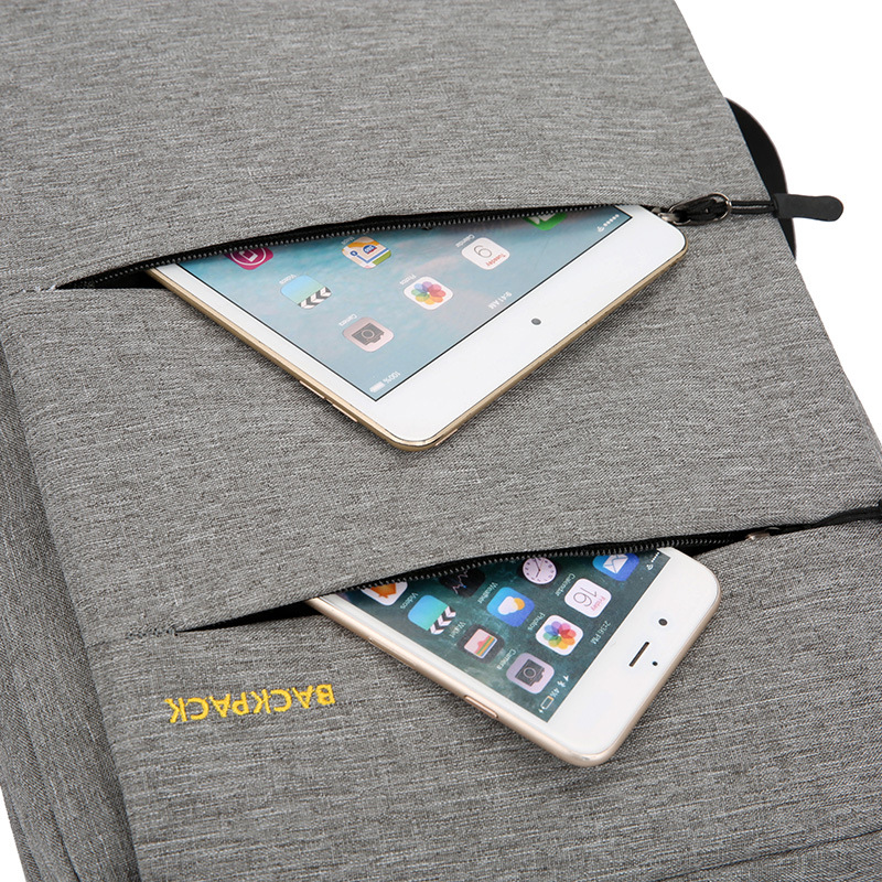 Men's Business Backpack Korean Usb Charging Casual Female Student Backpack Simple Fashion Computer Bag Three-Piece Set Specification drawing