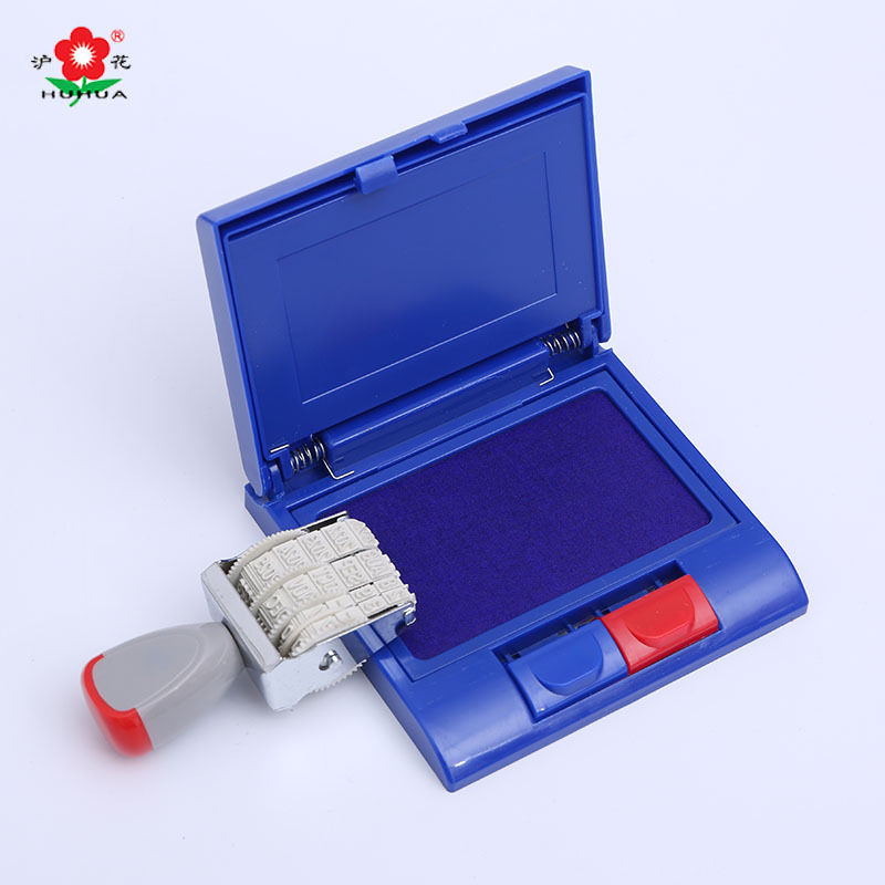 双色半自动印台 方形塑盒印台水性油墨海绵快干印泥规格齐全