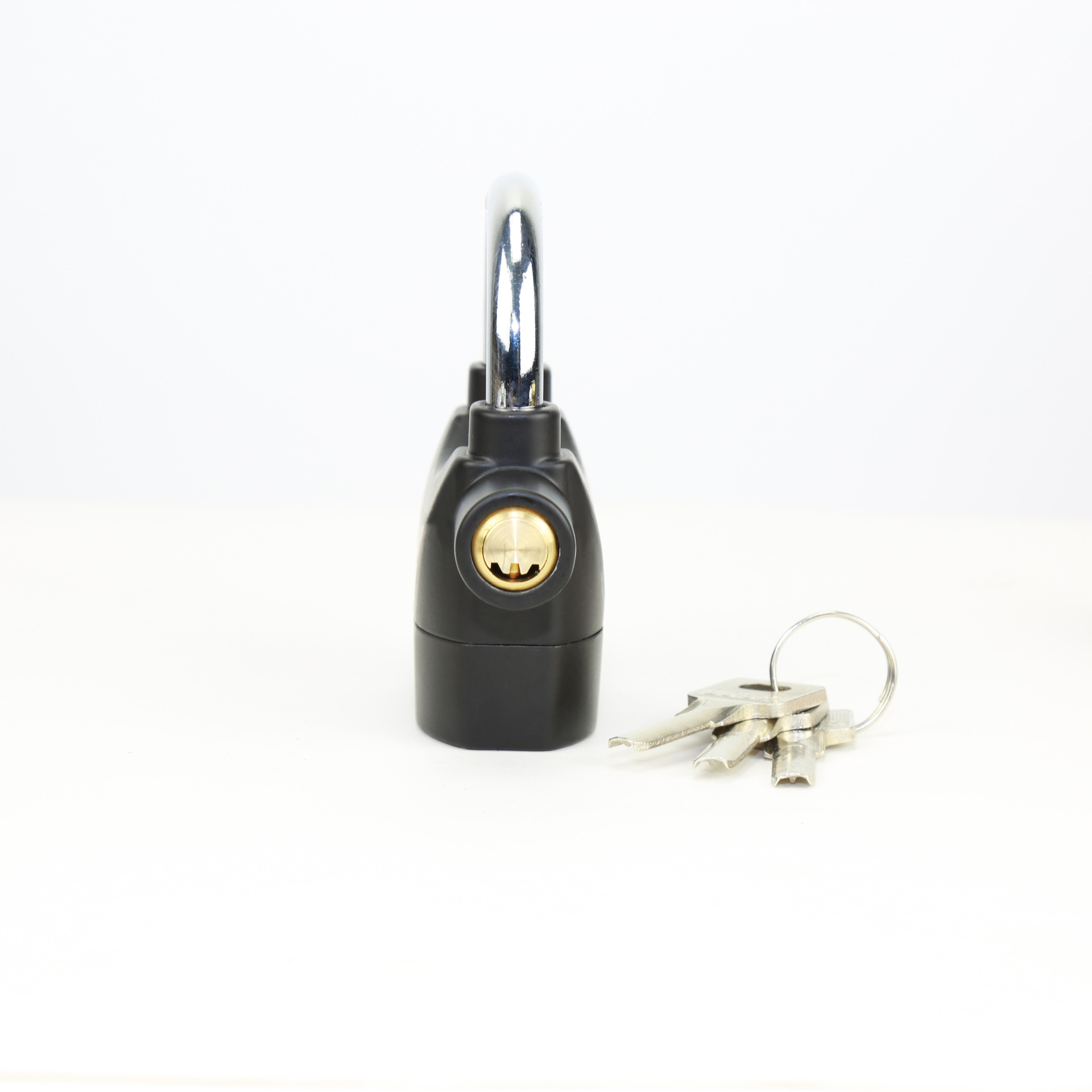 Aluminum Alloy Anti-Theft High Decibel Alarm Padlock Genuine 110Alarm Bicycle Motorcycle Lock Manufacturers Direct Supply Specification drawing